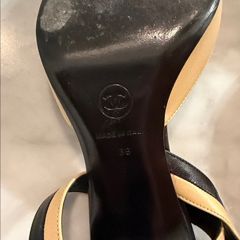 CHANAL Elegant Black and Tan Women's Heels - Picture 8 of 8